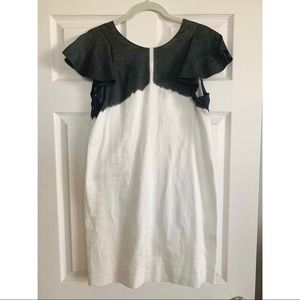 J. Crew linen flutter sleeve dress